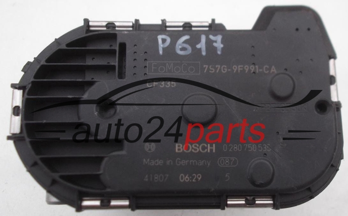 CORPO DE BORBOLETA FORD FIESTA FOCUS MONDEO BOSCH 0 280 750 535, 0280750535, FoMoCo 7S7G-9F991-CA, 7S7G9F991CA