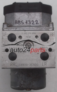 ABS HYDRAULIK-AGGREGAT MIT STEUERGERAET HYUNDAI KIA BOSCH  0 265 220 654, 0265220654, 58920-3C500, 589203C500, 0 273 004 617, 0273004617