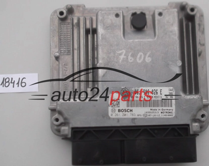 KOMPUTER STEROWNIK SILNIKA VW VOLKSWAGEN PASSAT 2.0 TSI BOSCH 0 261 201 783, 0261201783, 06J 906 026 E, 06J906026E, MED17.5