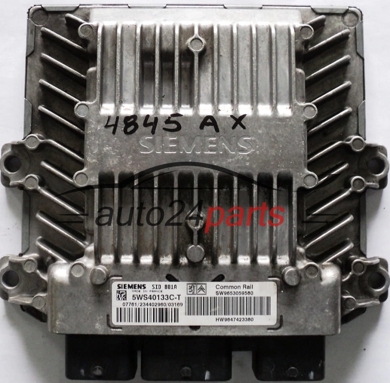 CENTRALINA DO MOTORE PEUGEOT 307 2.0 HDI SIEMENS 5WS40133C-T, 5WS40133CT, SID 801A SW9653059580 HW9647423380