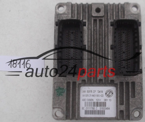 KOMPUTER STEROWNIK SILNIKA FIAT 500 PUNTO PANDA 1.2 IAW 5SF8.CP, IAW5SF8CP, 51933484 