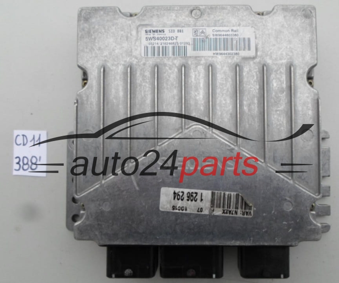 ECU ENGINE CONTROLLER CITROEN PEUGEOT 2.0 HDI 5WS40023D-T, 5WS40023DT, SW9644803380, SID 801