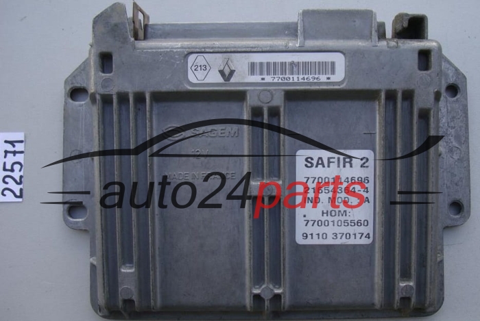 KOMPUTER STEROWNIK SILNIKA RENAULT TWINGO 1.2 Sagem 21654364-4, 216543644, 7700114696, HOM 7700105560
