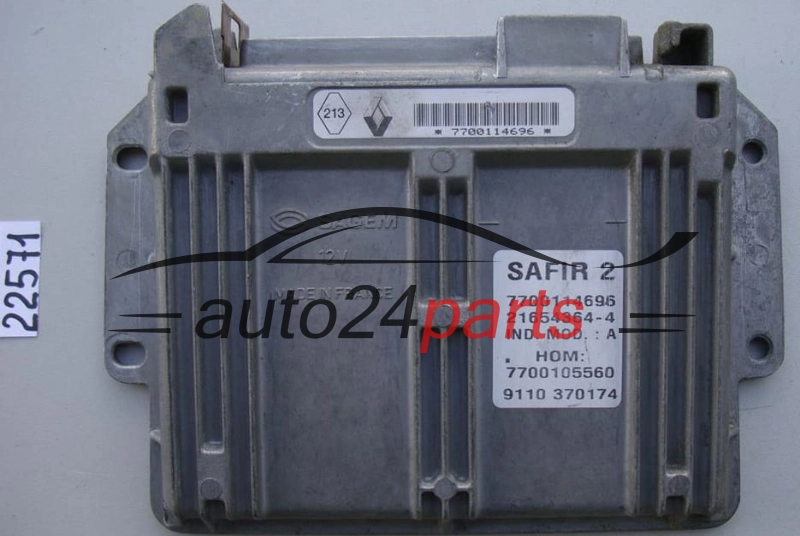 KOMPUTER STEROWNIK SILNIKA RENAULT TWINGO 1.2 Sagem 21654364-4, 216543644, 7700114696, HOM 7700105560