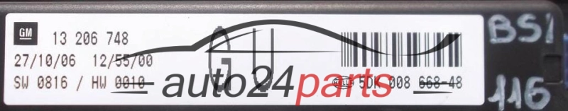 Scatola dei fusibili relè fusibile scatola BSI OPEL ASTRA H GM 13 206 748 GU