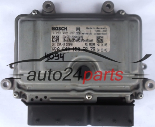 MOTORSTEUERGERÄT ECU STEUERGERAT MERCEDES B180 2.0 CDI A6401506879, 6401506879, A 640 150 68 79 BOSCH 0281012957, 0 281 012 957