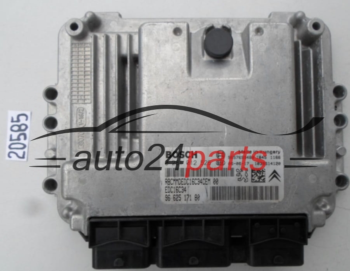 KOMPUTER STEROWNIK SILNIKA PEUGEOT 207 1.4 HDI BOSCH 0 281 012 526, 0281012526, 96 625 171 80, 9662517180, 9657699480 EDC16C34
