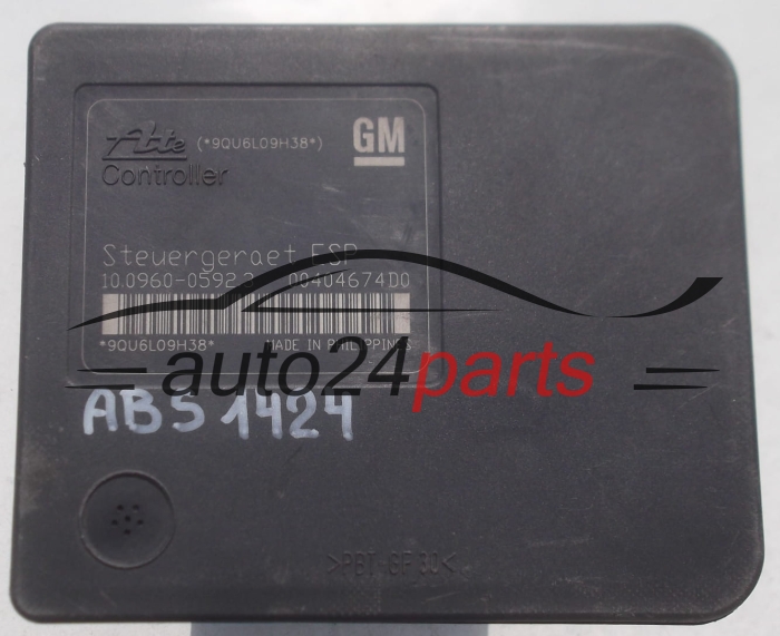 POMPE HYDRAULIQUE ET CALCULATEUR dABS  ASTRA H ZAFIRA B GM 13 244 860 BJ, 13244860, ATE 10.0208-0294.4, 10020802944, 10.0960-0592.3, 10096005923 