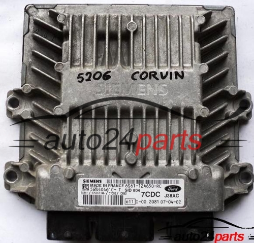 ECU CENTRALITA DE MOTOR FORD FIESTA FUSION 1.4 TDCI 6S6112A650RC SID804 5WS40461C-T SIEMENS 6S61-12A650-RC 7CDC 