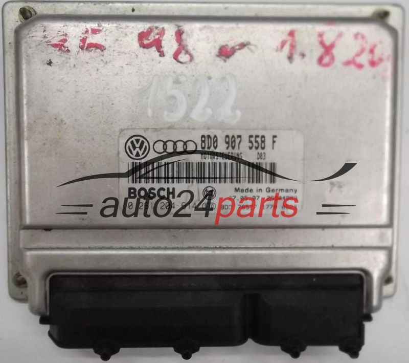 ECU CENTRALITA DE MOTOR AUDI A4 VW PASSAT 1.8 8D0907558F, 8D0 907 558 F, BOSCH 0261204614, 0 261 204 614, MOTORSTEUERUNG D03 28SA4983