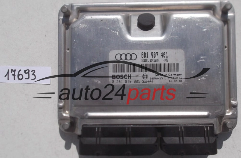 ECU CENTRALITA DE MOTOR AUDI A6 2.5 TDI BOSCH 0 281 010 005, 0281010005, 8D1 907 401, 8D1907401 