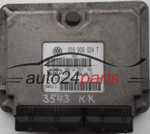 KOMPUTER STEROWNIK SILNIKA SKODA FABIA 1.4 036906034T, 036 906 034 T, 61600.489.12, 6160048912, IAW4LV.C 