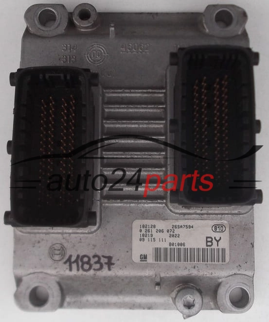 Μονάδα Ελέγχου Κινητήρα OPEL CORSA C 1.0 Z10XE BOSCH 0 261 206 072, 0261206072, GM 09 115 111 BY, 09115111 BY