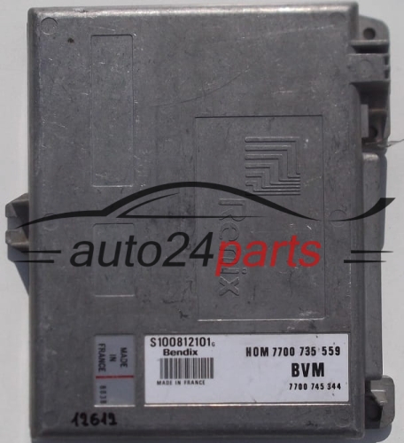 CALCULATEUR MOTEUR RENAULT 1.7 BENDIX S100812101 G, S100812101G, HOM7700735559, 7700745344