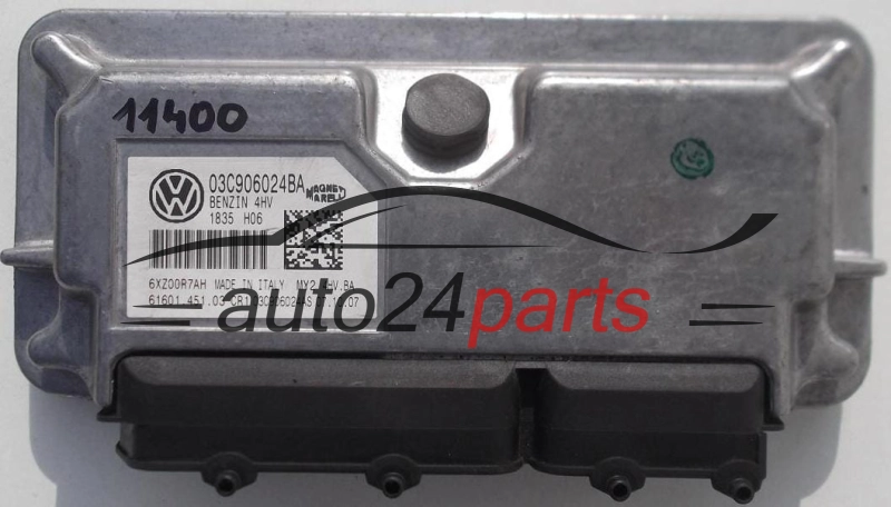 Μονάδα Ελέγχου Κινητήρα VOLKSWAGEN SEAT IBIZA 1.4 MAGNETI MARELLI MY2 4HV.BA, MY24HVBA, 03C 906 024 BA, 03C906024BA, 03C 906 024 AS, 03C906024AS, 61601.451.03, 6160145103