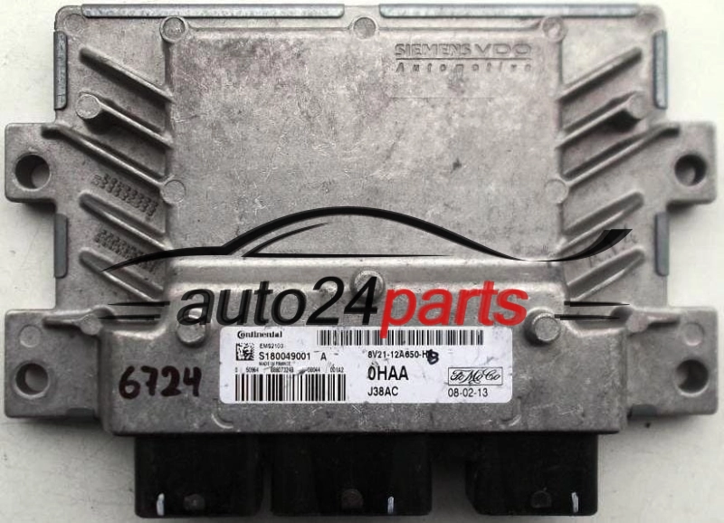 ECU ENGINE CONTROLLER FORD FIESTA 1.6 8V21-12A650-HB, 8V2112A650HB, 12A650HB, S180049001 A, S180049001A, 0HAA, J38AC.jpg