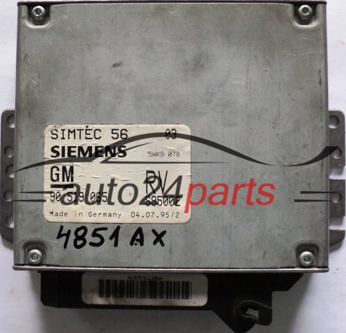 KOMPUTER STEROWNIK SILNIKA OPEL ASTRA 2.0 C18XEL 90519065, 90 519 065 RV SIMTEC 56 5WK9078, 5WK9 078