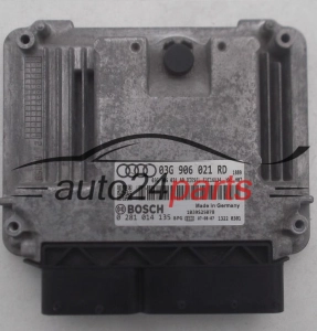 MOTORSTEUERGERÄT ECU STEUERGERAT AUDI A3 1.9 TDI 03G906021RD, 03G 906 021 RD BOSCH 0281014135, 0 281 014 135