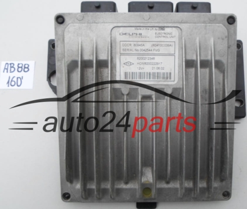 KOMPUTER STEROWNIK SILNIKA RENAULT CLIO 1.5 DCI Delphi R0410C039A, 8200212348, HOM 8200222917