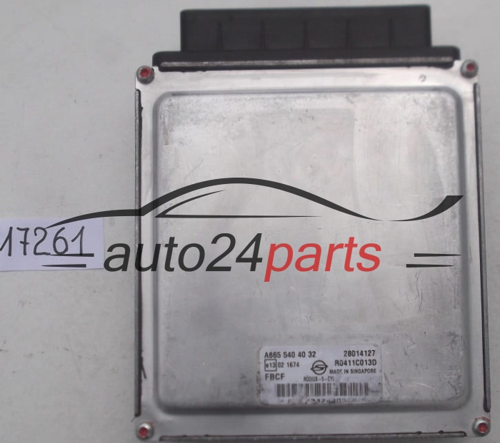 MOTORSTEUERGERÄT ECU STEUERGERAT SSANGYONG RODIUS 2.7 DELPHI R0411C013D, A 665 540 40 32, A6655404032, 28014127