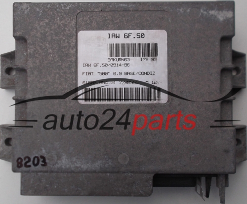 ECU CENTRALITA DE MOTOR FIAT CINQUECENTO 500 0.9, MAGNETI MARELLI IAW 6F.S0, IAW6FS0, 61602.054.01, 6160205401, 7780555