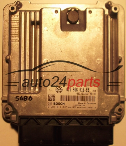 CENTRALINA DO MOTORE VW VOLKSWAGEN T5 2.5 TDI BOSCH 0281014892, 0 281 014 892, 070906016EB, 070 906 016 EB