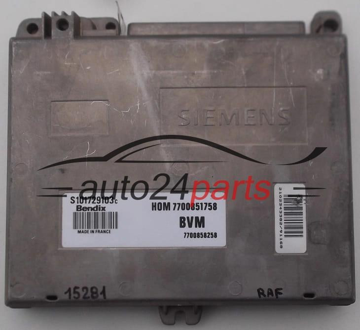 Μονάδα Ελέγχου Κινητήρα RENAULT CLIO BENDIX S101729103 C