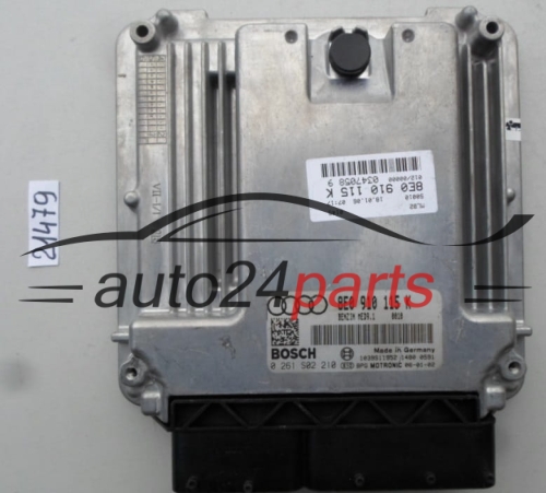 Μονάδα Ελέγχου Κινητήρα AUDI A4 2.0 TFSI BOSCH 0 261 S02 210, 0261S02210, 8E0 910 115 K, 8E0910115K, MED9.1