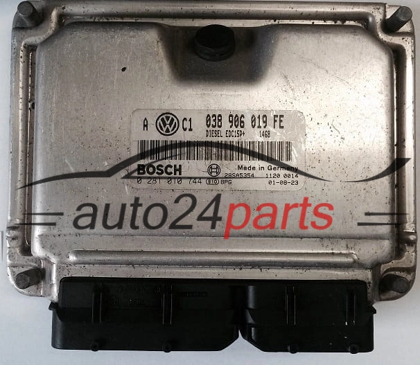 Μονάδα Ελέγχου Κινητήρα VOLKSWAGEN GOLF BORA 1.9 TDI ARL BOSCH 0 281 010 744,  038 906 019 FE