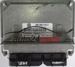 ΜΟΝΑΔΑ ΕΛΕΓΧΟΥ ΚΙΝΗΤΗΡΑ VW VOLKSWAGEN PASSAT 1.6 3B0906018S, 3B0 906 018 S, SIEMENS 5WP40259 04 BENZIN SIMOS3.4A 0010