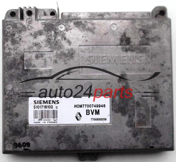 CENTRALINA MOTORE RENAULT CLIO 1.4, SIEMENS S101718102 C, S101718102C, HOM7700749946, 7700858259