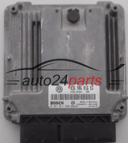 ECU CENTRALITA DE MOTOR  SEAT TOLEDO 2.0 TDI BOSCH 0 281 011 950,  03G 906 016 EG