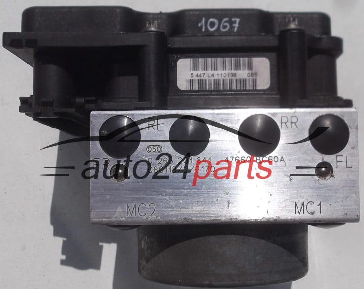 Pompa abs i sterownik NISSAN MICRA 0265800574 0265231841 47660BC60A