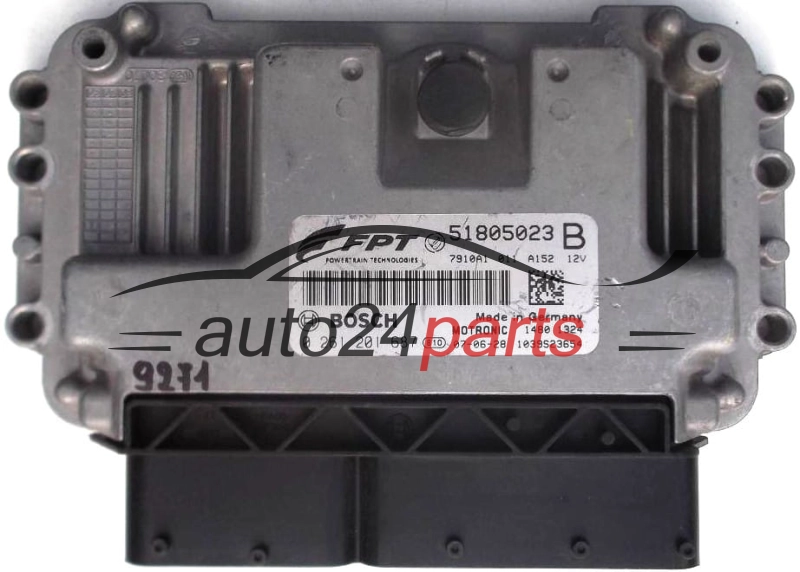Μονάδα Ελέγχου Κινητήρα FIAT PUNTO, BRAVO 1.4, BOSCH 0 261 201 687, 0261201687, 51805023B