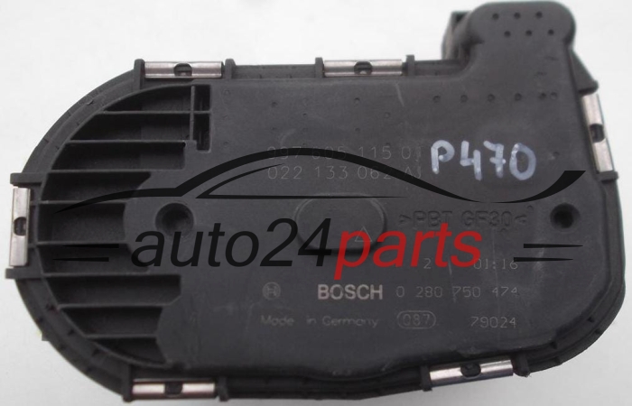 THROTTLE BODY PORSCHE BOSCH 0 280 750 474, 0280750474, 997 605 115 01, 99760511501, 022 133 062 AJ, 022133062AJ