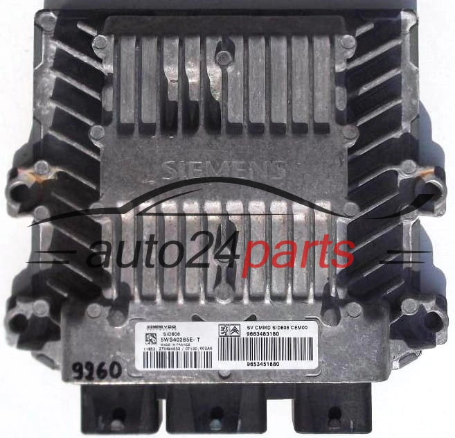 Μονάδα Ελέγχου Κινητήρα CITROEN C2 1.4 HDI SIEMENS SID806 5WS40285E-T 9663483180, 9653461880 