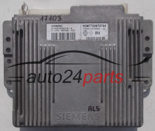 CENTRALINA CALCOLATORE SCATOLA DEL CAMBIO RENAULT MEGANE SCENIC 1.6, SIEMENS S103750016 A
