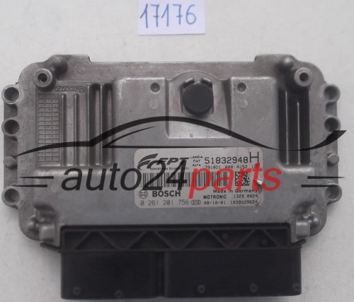 Μονάδα Ελέγχου Κινητήρα FIAT ALFA 500 LANCIA 1.4 TSI BOSCH 0 261 201 756, 0261201756, 51832948H, 51832948