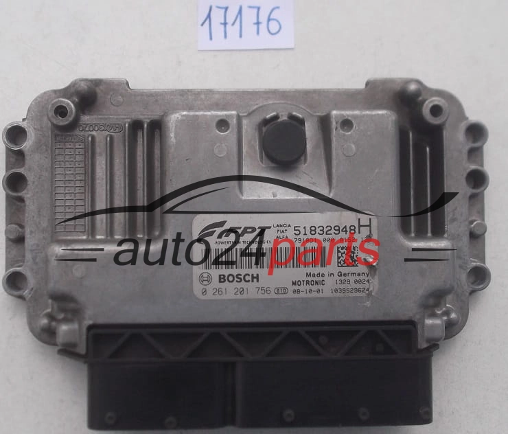 Μονάδα Ελέγχου Κινητήρα FIAT ALFA 500 LANCIA 1.4 TSI BOSCH 0 261 201 756, 0261201756, 51832948H, 51832948
