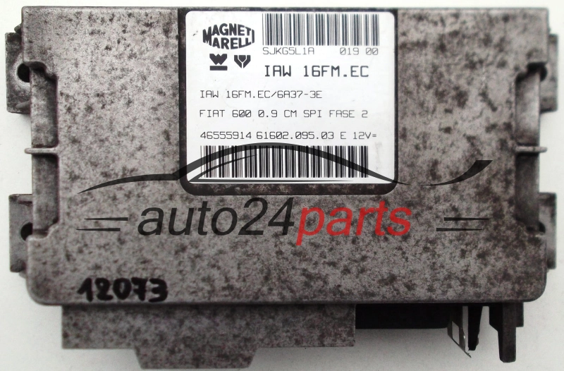 KOMPUTER STEROWNIK SILNIKA FIAT SEICENTO 600 0.9, MAGNETI MARELLI IAW 16FM.EC, IAW16FMEC, 46555914, 61602.095.03 E, 6160209503