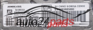 Μονάδα Ελέγχου Κινητήρα CITROEN C5 2.0 HDI SIEMENS VDO 5WS40388C-T, 5WS40388CT, SW 9663885680, HW 9661642180 SID803A