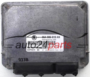 KOMPUTER STEROWNIK SILNIKA SKODA OCTAVIA 1.6 AEH SIEMENS 5WP4374 03, 06A 906 019 AN, 06A906019AN -  9378