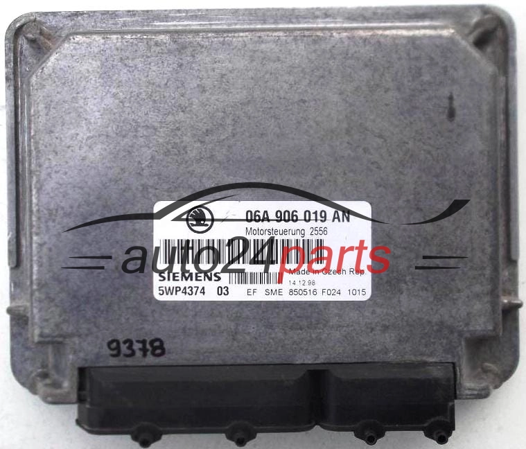 KOMPUTER STEROWNIK SILNIKA SKODA OCTAVIA 1.6 AEH SIEMENS 5WP4374 03, 06A 906 019 AN, 06A906019AN 