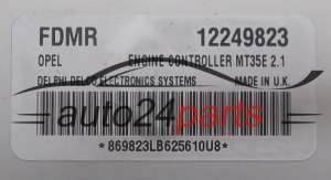ECU CENTRALITA DE MOTOR  OPEL ASTRA ZAFIRA 1.6 16V DELPHI DELCO 12249823 FDMR