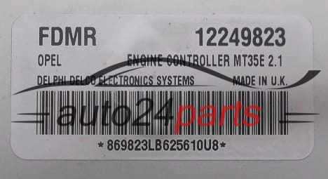 ECU CENTRALITA DE MOTOR  OPEL ASTRA ZAFIRA 1.6 16V DELPHI DELCO 12249823 FDMR