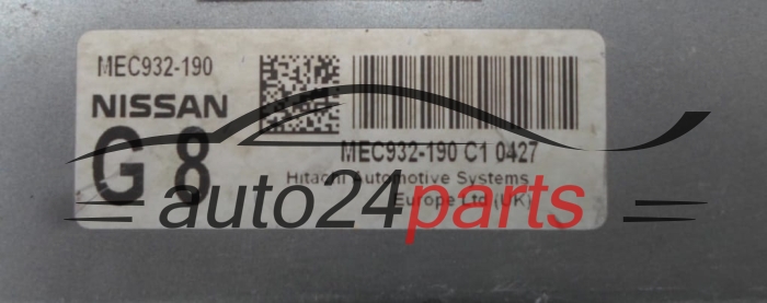 MOTORSTEUERGERÄT ECU STEUERGERAT NISSAN QASHQAI 2.0 MEC932-190, MEC932190, C1 0427