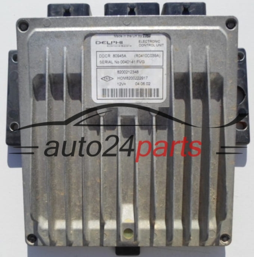Μονάδα Ελέγχου Κινητήρα RENAULT CLIO 1.5 DCI Delphi R0410C039A, 8200212348, HOM 8200222917