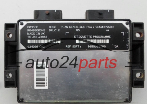 Μονάδα Ελέγχου Κινητήρα  CITROEN PEUGEOT Lucas R04080034B, PSA 9650359580, SOFT 9650360280