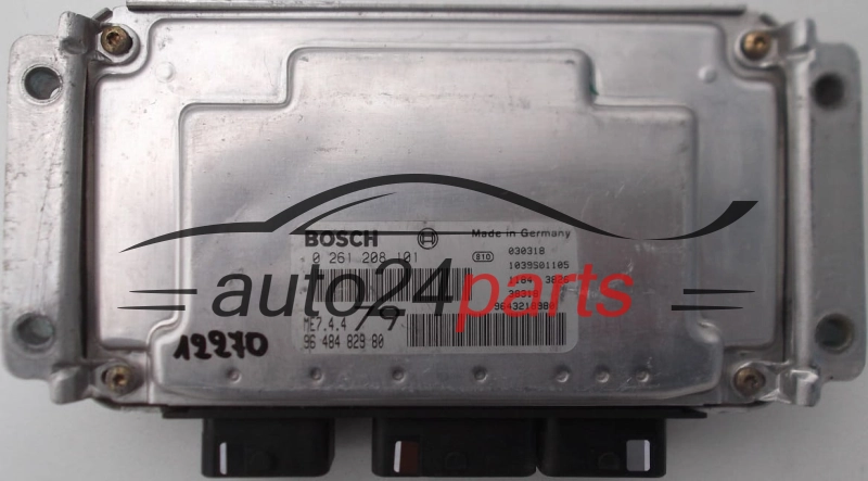 KOMPUTER STEROWNIK SILNIKA CITROEN, PEUGEOT 206 1.6 16V, BOSCH 0 261 208 101, 0261208101, 96 484 829 80, 9648482980, ME7.4.4 79