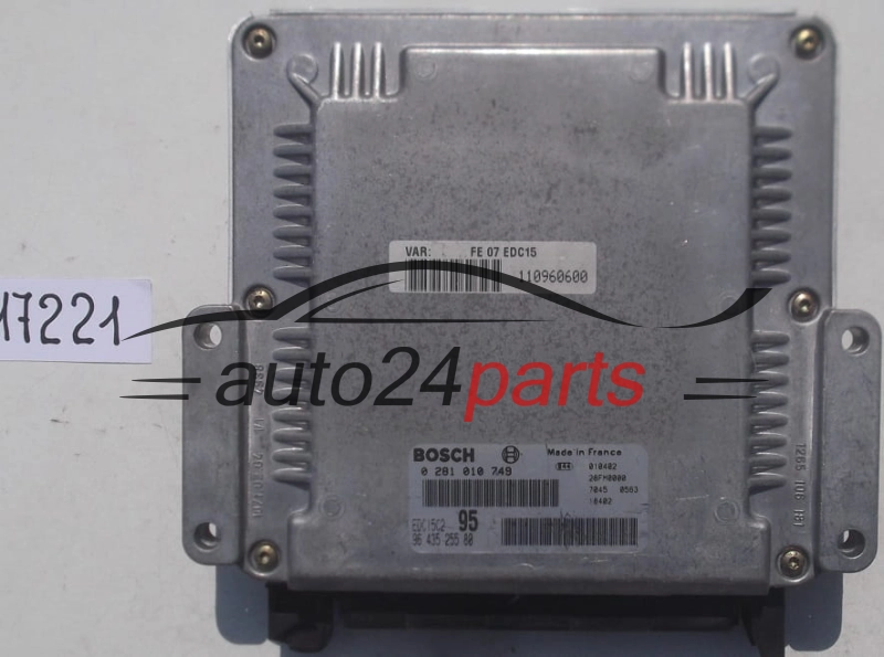 Μονάδα Ελέγχου Κινητήρα CITROEN C5 2.0 HDI BOSCH 0 281 010 749